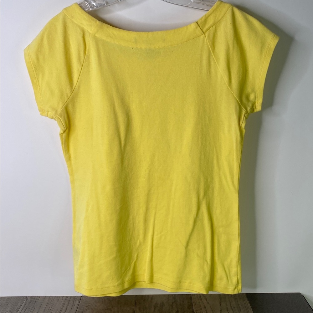 Lauren Ralph Lauren Soft Yellow Tee Womens Size Medium - 784 - Picture 4 of 5